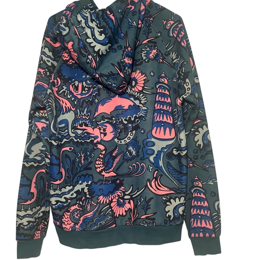 Pink Dolphin Blue and Pink Graphic Hoodie - Picture 2 of 6